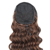 Aplique rabo de cavalo ondulado longo 60 cm ajuste fácil com cordão drawstring