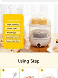 Automatic Electric Egg Steamer Multifunctional Electric Egg Boiler Double-Layer Egg Cooker Mini Kitchen Breakfast Machine