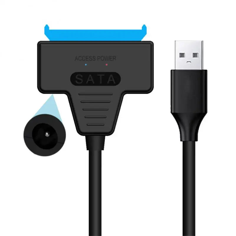 Cable adaptador SATA 3 USB 3.0 2.0 a USB 3.0 de hasta 6 Gbps compatible con discos duros externos HDD/SSD de 2,5 pulgadas, cable SATA III de 22 pines