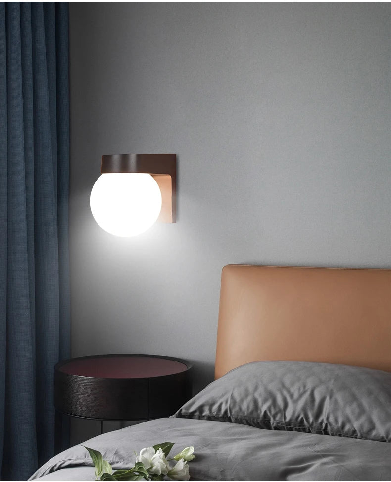 Outdoor Wall Lamp Balcony Bedroom Corridor Courtyard Lamp Acrylic Lamp Shade E27 Spherical Wall Lamp Upper and Lower Wall Lamp
