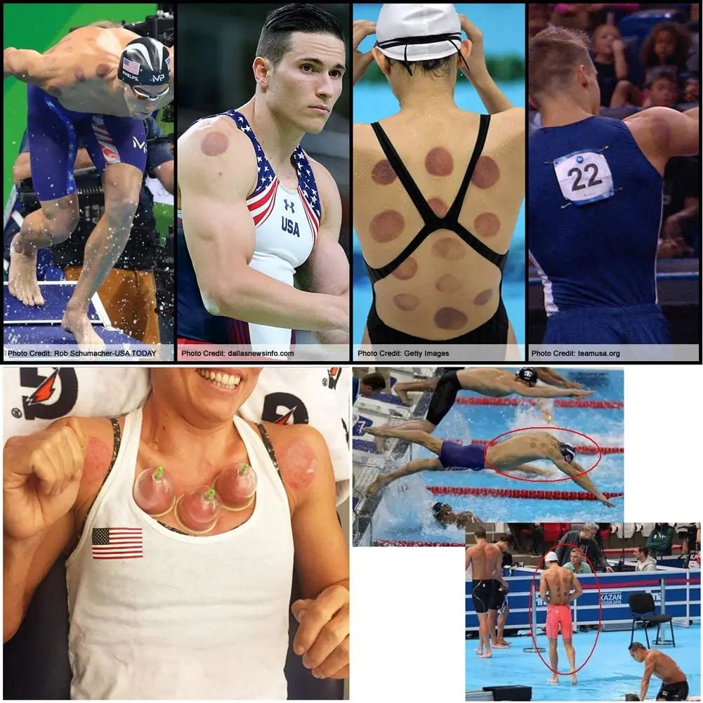 12Pcs Vacuum Cupping Sets with Pumping Gun Suction Cups Back Massage Body Cup Detox Anti Cellulite Cans Healthy Care Jars