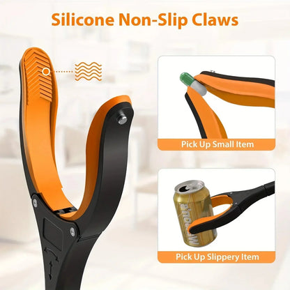 Pinza recogedora de basura con clip giratorio de 360°, ligera y resistente, de 81 cm, para personas mayores.