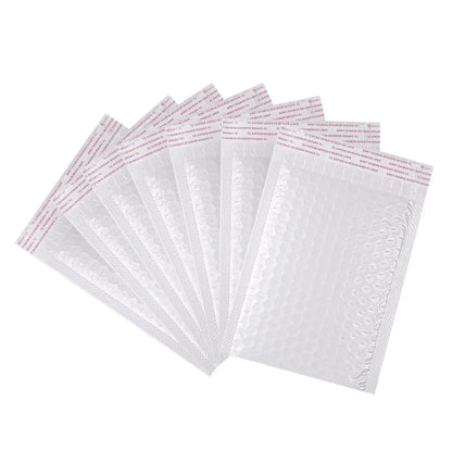 Bubble Mailers para embalagem de correio, envelope acolchoado branco, auto selo, sacos de envio, presente, atacado, 100pcs