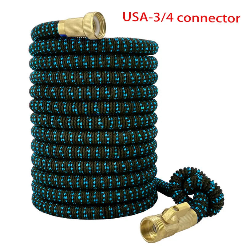 Manguera de jardín extensible mágica para riego y limpieza, conector de 3/4", aspersor, dispositivo de riego, anti-dobleces