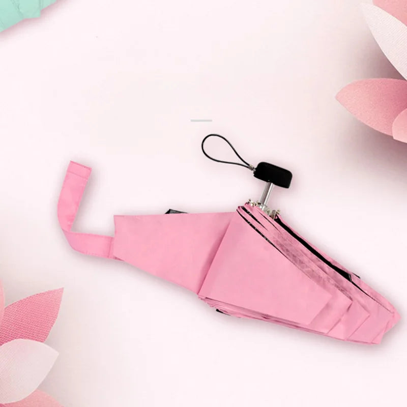 Paraguas plegable de moda para mujeres soleadas y lluviosas, regalo de protección solar a prueba de lluvia, Mini Parasol de bolsillo para hombres, portátil Anti-UV a prueba de lluvia