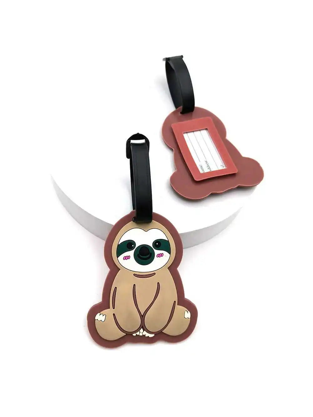 1PCS Cute Small Animal Luggage Label Airport Label Travel Essential Loss Prevention Hanging Label Unisex