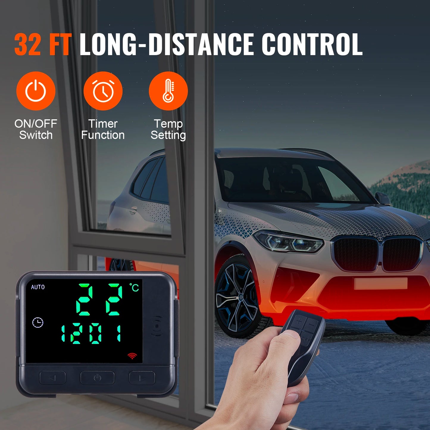 VEVOR 2KW Diesel Air Heater 12V Diesel Heater with LCD Display Diesel Parking Heater Rapid Heating for RV Trailer Camper Boat