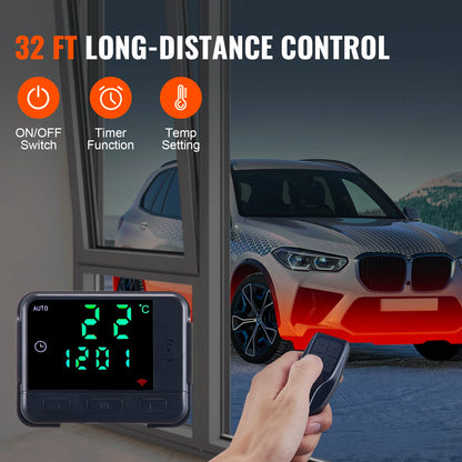 VEVOR 2KW Diesel Air Heater 12V Diesel Heater with LCD Display Diesel Parking Heater Rapid Heating for RV Trailer Camper Boat