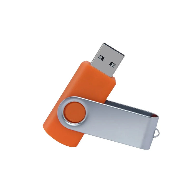 Unidad flash USB de 32 GB, 16 GB, de metal, giratoria, portátil, de 64 a 128 GB, con USB 2.0
