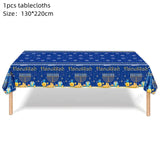 Disposable Jewish Hanukkah Supplies, Cutlery Set, Plates, Napkins, Cup, Festival Party Decorations 