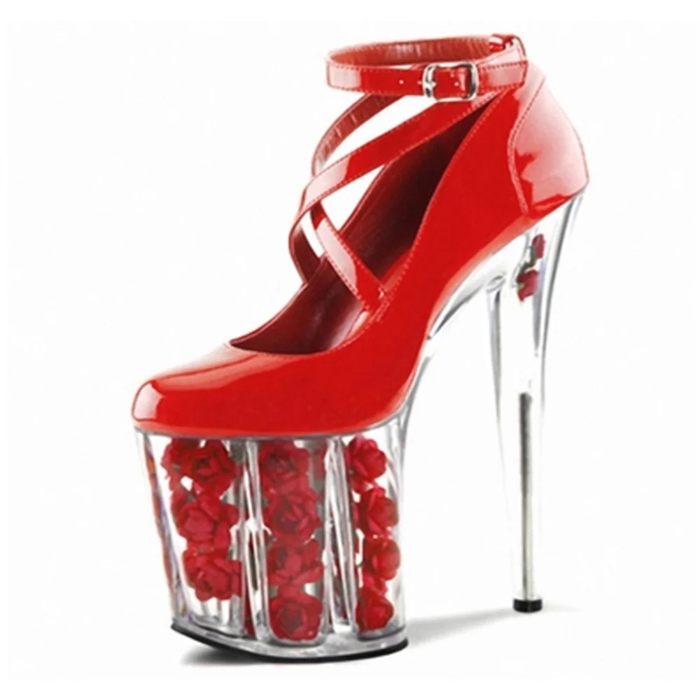 High Quality Women's Shoes Bridal Wedding Pumps Sexy Nightclub 20cm Thin Heels Ladies Stiletto Waterproof Platform Large Size