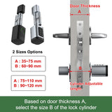 RAYKUBE V1 Adjustable TT Lock/ Tuya Bluetooth Smart Fingerprint Digital Cylinder Lock with APP/Password/RFID Card/Key  unlock