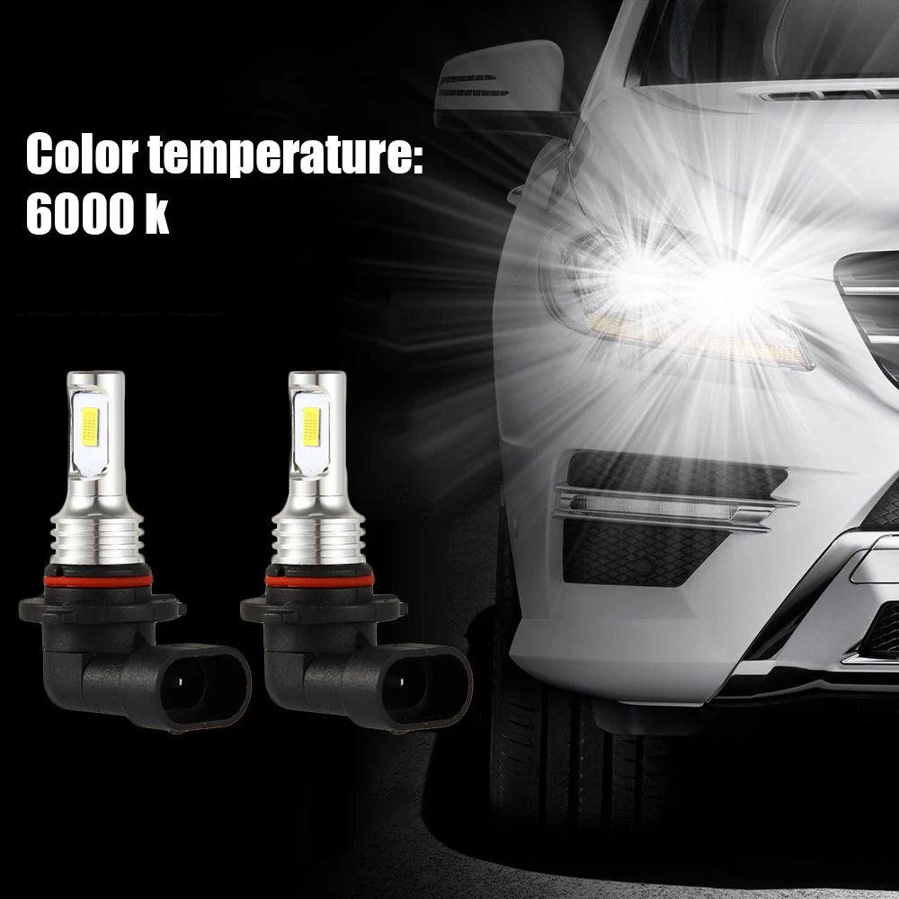 2Pcs Car HB3 LED Bulbs 9005 Headlight Kit Fog Bulb Lamp Light 6000K Xenon White Automotive Fog Lights Turbo Mini Lamp Headlights