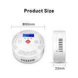 Tuya WiFi Smart Carbon Monoxide Detector Alarm 85dB Sound Warning LCD Digital Display Home Indoor Real-Time CO Monitor Poisoning