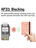 RFID Blocking Leather Card Case Passport Holder Cover Wallet Travel Accessories for Women Men