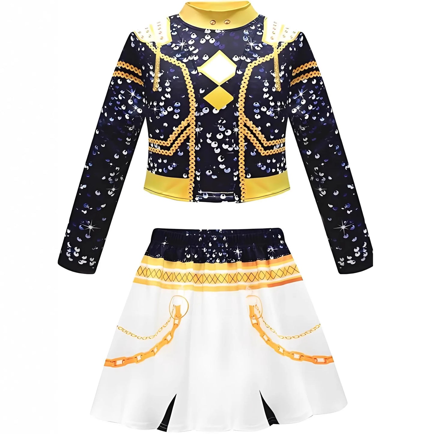 Children Girls Movie Kpop Mira Cosplay Costume Print Demon Hunters Zoey Rumi Cosplay Carnival Show Clothes Kids Girl Huntrix Set