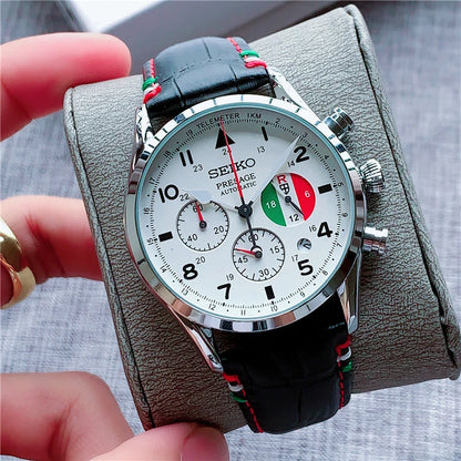 1:1copy MenQuatz Watches Classic Leather Strap Wrist Watch with Watch