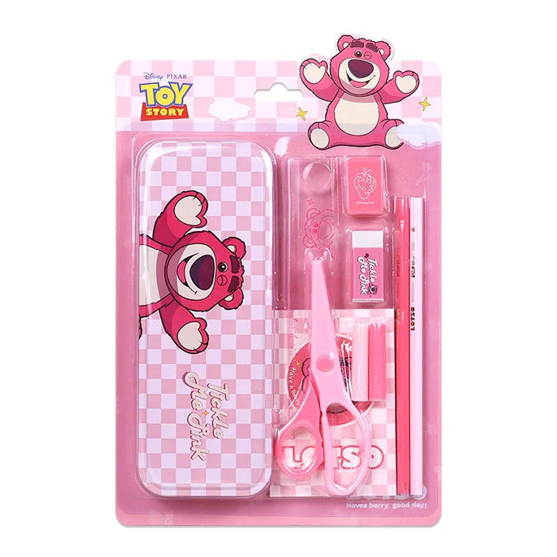 Disney Stationery Set Gift Box Mickey Minne SpiderMan Lotso Frozen Primary student School Supplies Boys girls Children's Gift