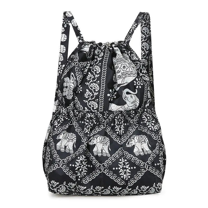 Nylon Bundle Pocket Backpack Women's Outdoor Sports Bag Mommy Large Capacity Backpack