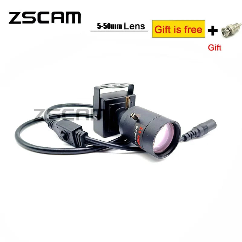 Minicámara de seguridad analógica CCTV de 35 mm con lente de enfoque manual M12 de 5-50 mm, 1080P AHD/CVBS, OSD, para vehículo