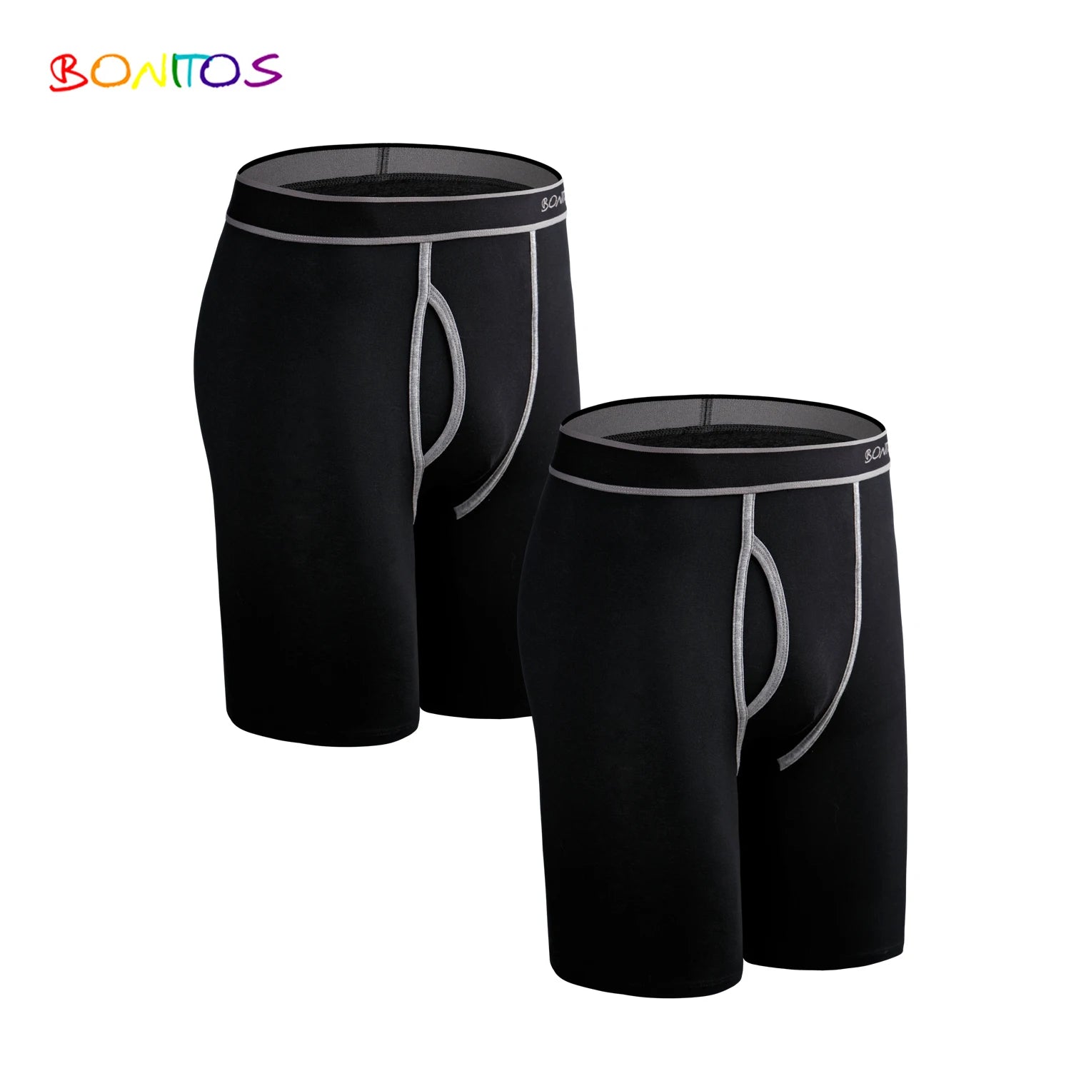 2-pack Long Leg Boxer Shorts Men's Underwear Kit Homme Underpants Boxershorts Slip Underwear for Man Cotton Male Sexy Set Box Gym