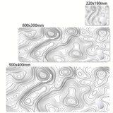 XXL Desk Mat Black And White Strata Liquid Mousepad Large Abstract Mouse Pad Gaming Deskmat With Lockedge Office Non-slip Carpet