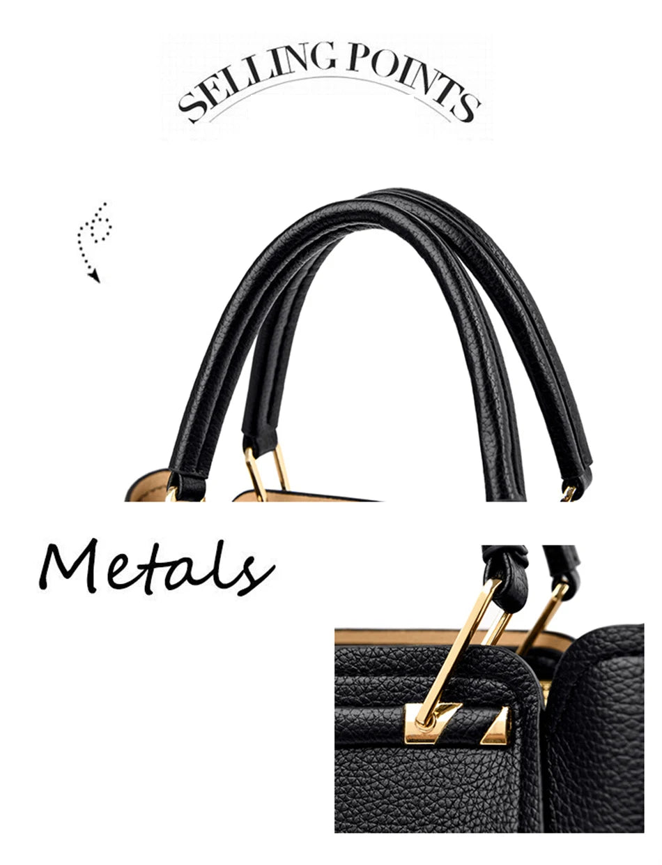 2024 Luxury Women Designer 3 Layers Shoulder Crossbody Bag Ladies Large Capacity Leather Handbags Shopper Brand Messenger Totes