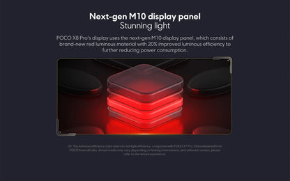 Global Version POCO X8 Pro 6500mAh battery W HyperCharge 50MP hand camera Supports NFC
