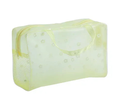 1 Pc PVC Transparent Cosmetic Bag Clear Makeup Bag for Women Girl Waterproof Zipper Beauty Case Travel Handbag Toiletry Bags