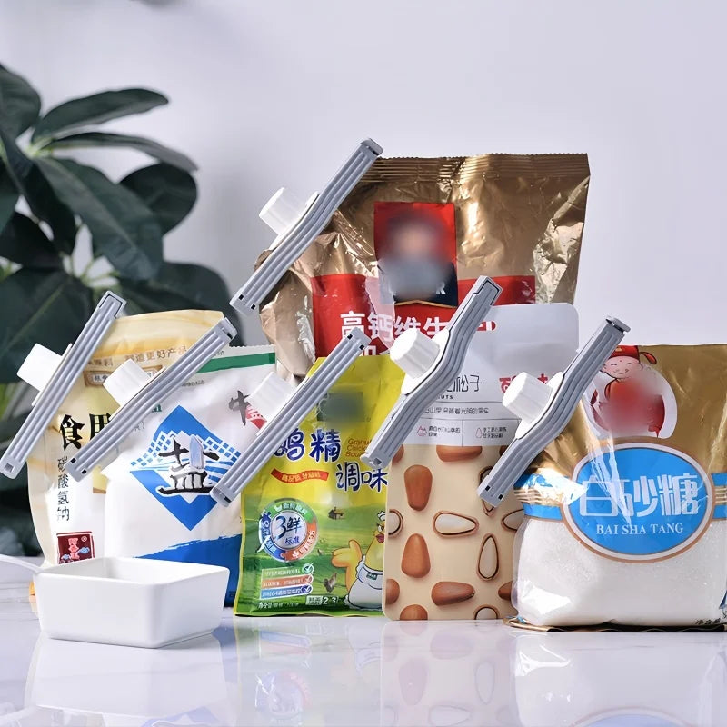 Armazenamento de cozinha alimentos lanche saco de vedação clipes parafuso tampa tempero saco leite em pó preservação clipe gadgets acessórios para casa
