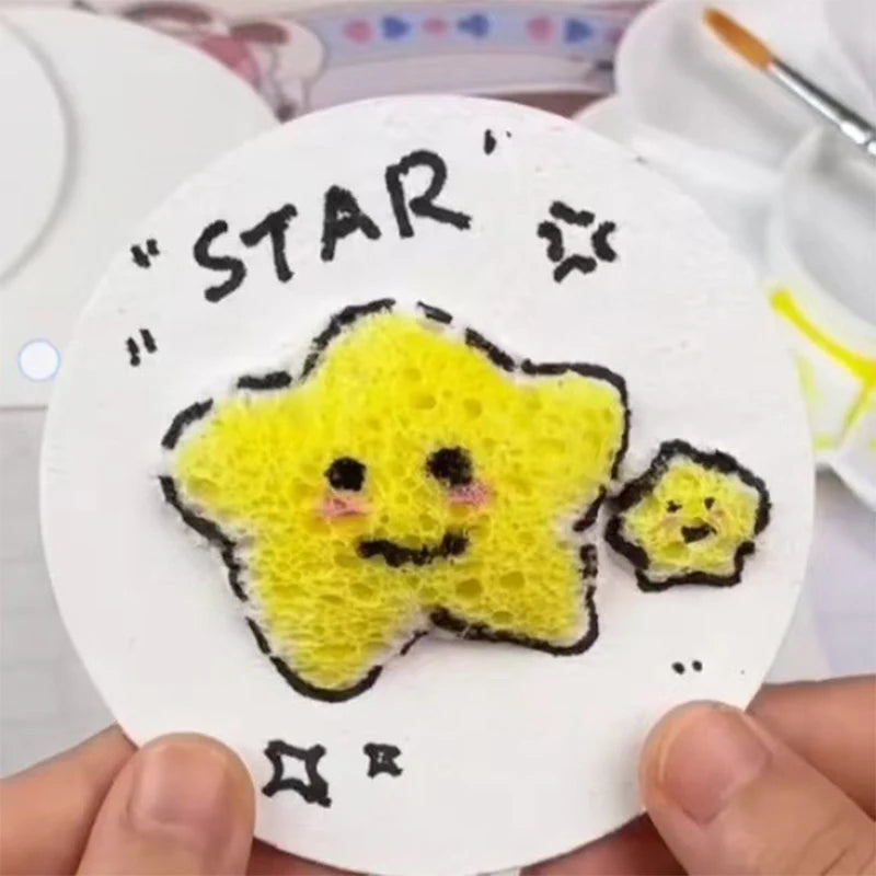 Magic Puffy Paint, 3D Drawing Magic Canvas Sponge, Texture Painting Kit, DIY Bubble Drawing Pens Art Supplies Crafts For Kids