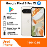 Google Pixel 9 Pro xl 5G SmartPhone 6.3 inch Screen 45W Charge 5060 mAh CPU Google Tensor G4 50MP Camera used phone