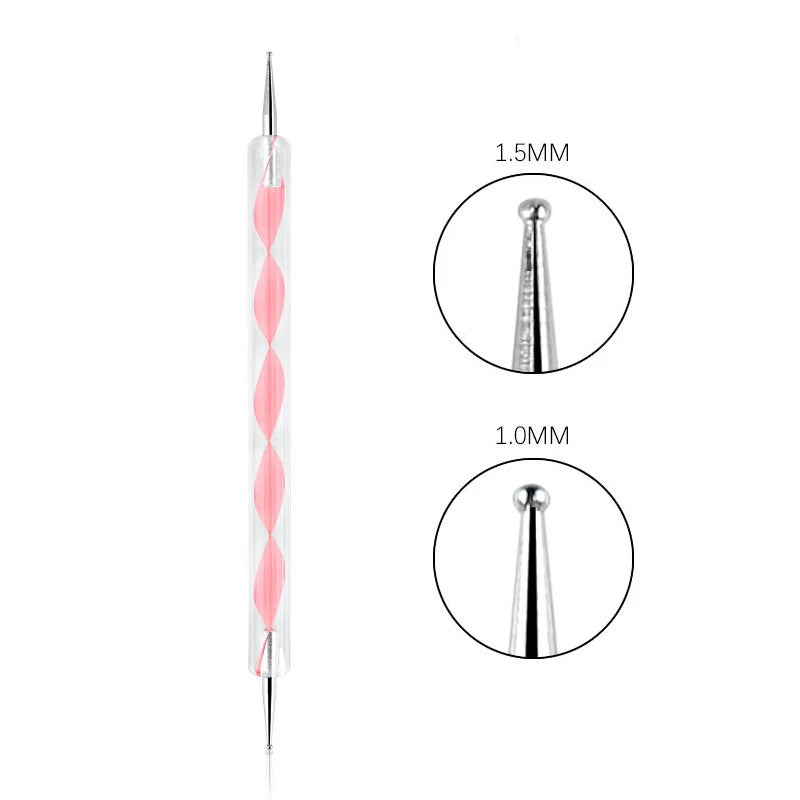 Nail Art Dotting Pen, Spiral Rod Hook Pen, Drawing Painting Marbleizing DIY Manicure tools
