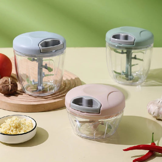 Manual Garlic Chopper Meat Mincer Hand Pull Press Crusher Multifunctional Vegetable Chili Onion Cutter Kitchen Accessories