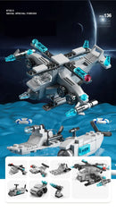 6IN1 Building Blocks City Fire Car Police Truck Engineering Crane Tank Helicopter Bricks Set Toys for Children Kids