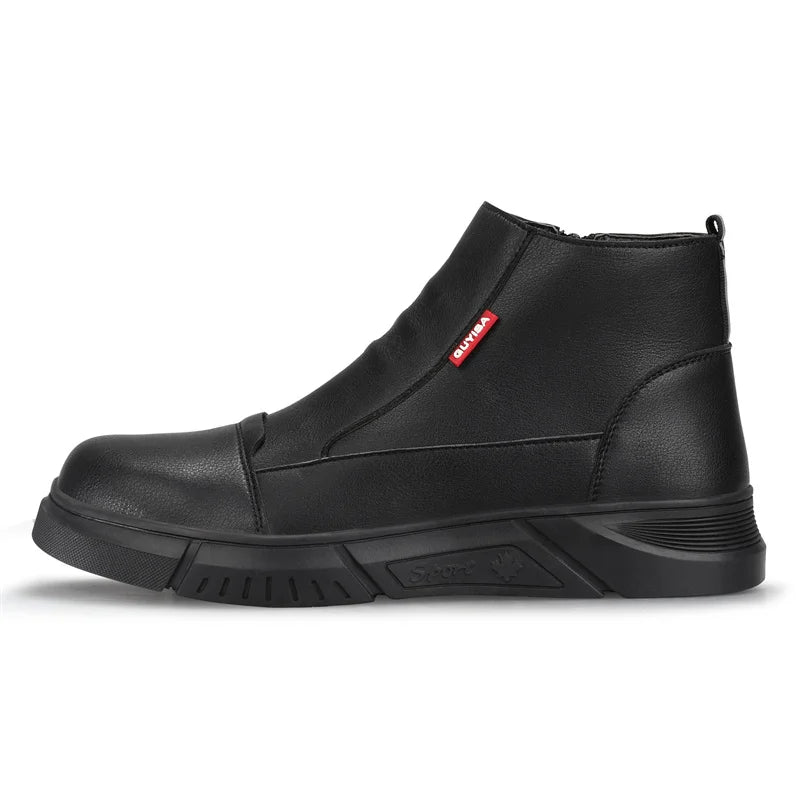 Latest 2023 Waterproof Men Leather Boots Steel Toe Cap Safety Work Shoes Anti Smashing Indestructible Construction Welding Boots