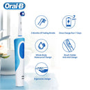 Cepillo de dientes eléctrico Oral B para adultos, recargable, con rotación, blanqueamiento 3D y cabezales de regalo.