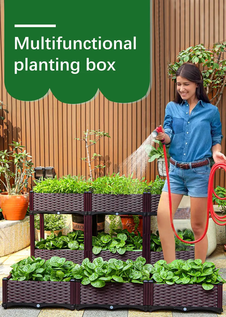 Plastic Large Flower Pot Box For Vegetable Planting Home Garden Decoration Pots For Plants Plant Pot Indoor Outdoor Planting Box