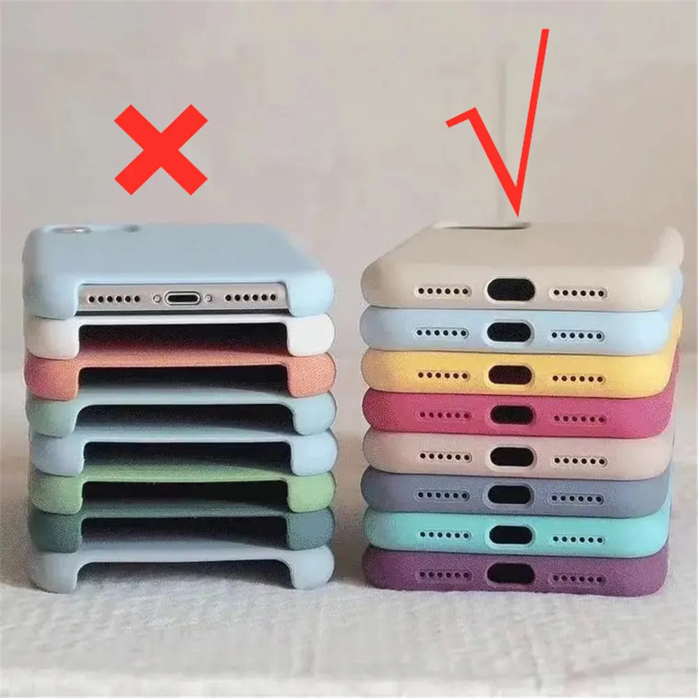 Official Original Silicone Phone Case For iPhone 16 13 15 14 12 Pro Apple Case for iPhone 16 Plus 13 14 11 12 15  Pro Max cover