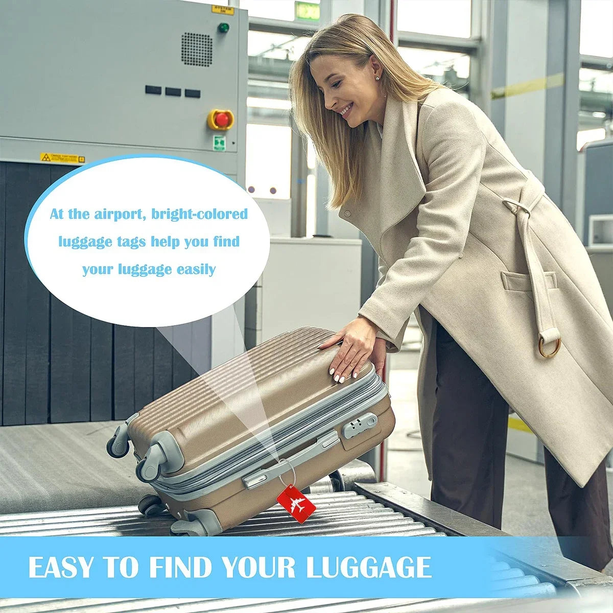 Aluminium Alloy Aircraft Luggage Tag with Name Travel Luggage Tag ID Card Anti-lost Solid Color Travel Accessories