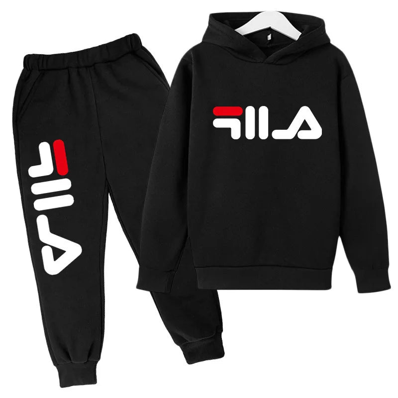 2024 primavera y otoño niños y niñas Casual deportes Top + Pantalones traje de 2 piezas para niñas de 3 a 14 años traje para correr al aire libre