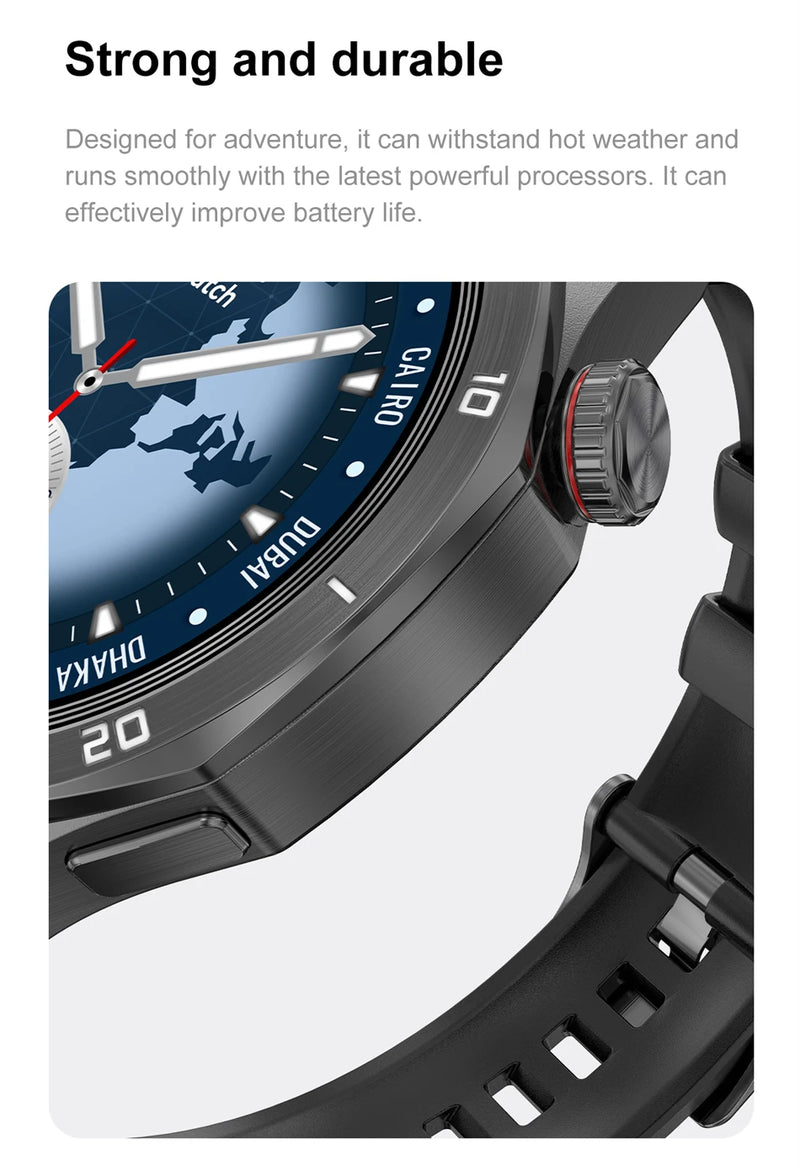 GT5 Pro Smart Watch Men's Women 466*466 HD Screen Bluetooth Call Smartwatch GPS Map Compass Sports Fitness Smartwatch 2025 New