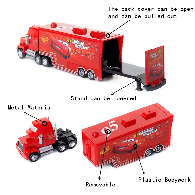 Disney Pixar Cars Toys Racing Lightning McQueen Jackson Storm Mater Sheriff 1:55 Diecast Model Car Toy Children Birthday Gift