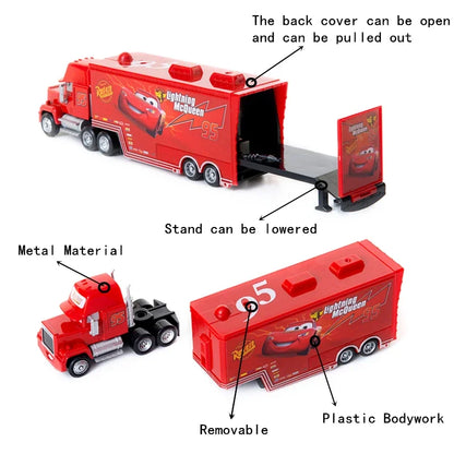 Disney Pixar Cars Toys Racing Lightning McQueen Jackson Storm Mater Sheriff 1:55 Diecast Model Car Toy Children Birthday Gift