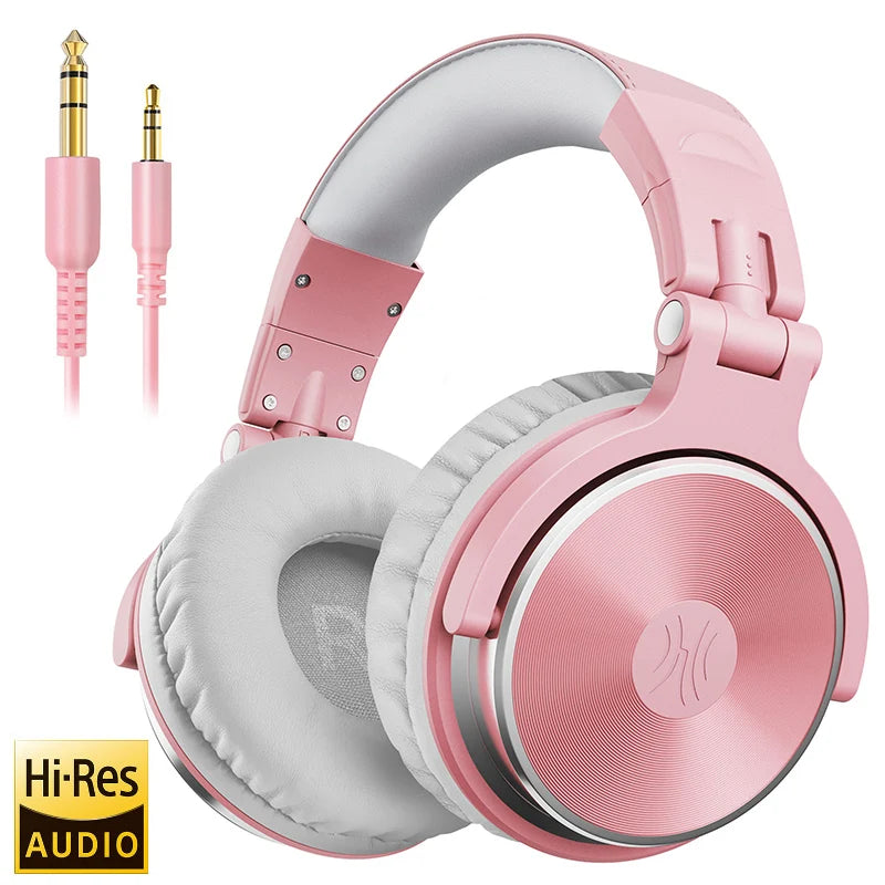 Oneodio Pro 10 Wired Headphones Over Ear Hi-Res Audio Wired Headset With Microphone Studio DJ Stereo Headphones 3.5mm/6.35mm