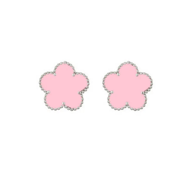 Stainless Steel Clover Bracelet for Women 14k Gold Silver Five Leaf Flower Delicate Lucky Link Bracelets Jewelry for Girls 