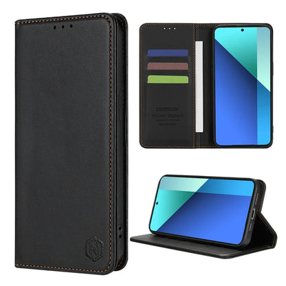 Wallet Skin friendly Magnetic Card Slot Flip Leather Case For Xiaomi 14T 13T 11T Poco X6 C65 C75 Redmi 14C 13C 13 12C 10C 9A 9C