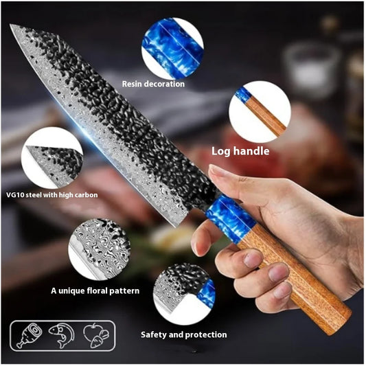 Damascus Chef's Knife Professional 67 Floors Vg-10 Japanese Kitchen Knife Chef's Meat Cleaver Knives For Kitchen  Wooden Handle