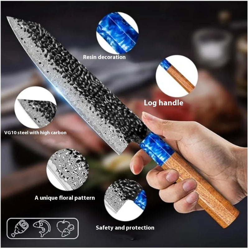 Damascus Chef's Knife Professional 67 Floors Vg-10 Japanese Kitchen Knife Chef's Meat Cleaver Knives For Kitchen  Wooden Handle