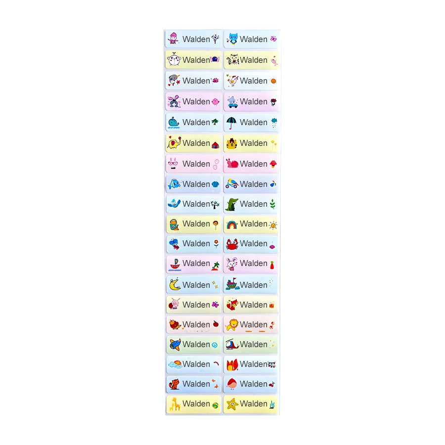 Personalized School Stickers Custom Name Labels for Kids Bottles & Pens & Cups- Waterproof Removable Durable Stationery Decals
